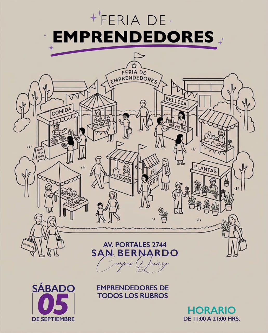 Ilustración de la feria